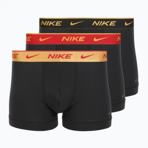 Bokserki męskie Nike Everyday Cotton Stretch Trunk 3 pary blk/university red/wheat gold/black high shine wb
