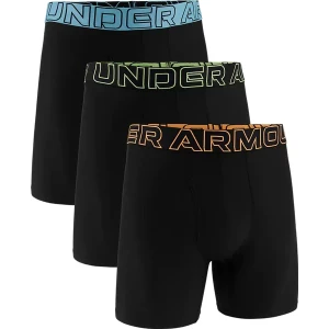 Bokserki męskie Performance Tech 6" 3pary Under Armour Czarny