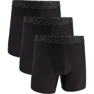 Bokserki męskie Performance Tech Mesh 6" 3pary Under Armour Czarny