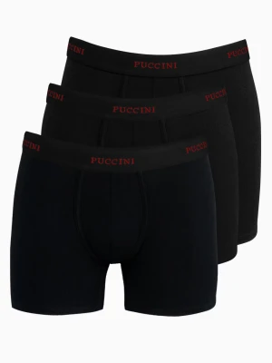 Bokserki męskie rozmiar M trzypak czarne Puccini