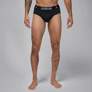 Bokserki męskie typu biodrówki z bawełny Jordan Flight (3 pary) - Czerń