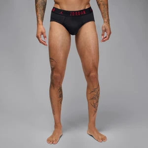 Bokserki męskie typu biodrówki z bawełny Jordan Flight (3 pary) - Czerń