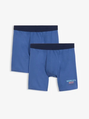 Bokserki o dopasowanym fasonie (2 szt.) BonPrix niebieski