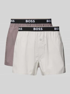 Bokserki o kroju regular fit z czystej bawełny w zestaw 2 szt. model '2P BOXER' Boss