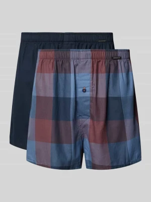 Bokserki o kroju regular fit z czystej bawełny w zestaw 2 szt. Schiesser Ciemnoczerwony