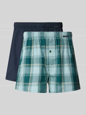 Bokserki o kroju regular fit z czystej bawełny w zestawie 2 szt. Schiesser Ciemnozielony