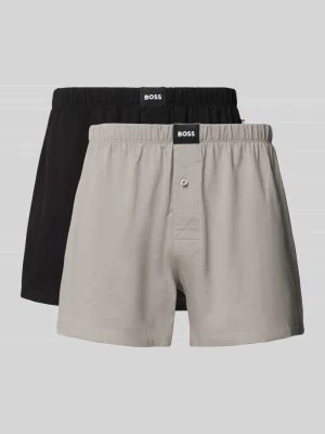 Bokserki o kroju regular fit z mieszanki bawełny model '2P JERSEY BOXER' Boss