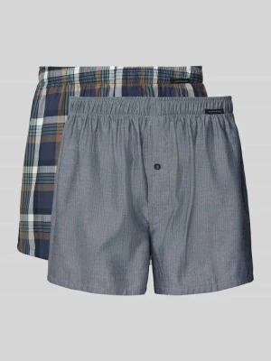 Bokserki o kroju relaxed fit z naszywką z logo w zestawie 2 szt. Schiesser