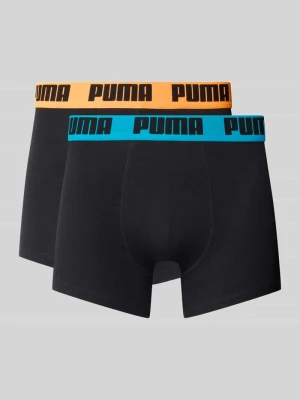 Bokserki o kroju slim fit z mieszanki bawełny w zestaw 2 szt. model 'EVERDAY' Puma Czarny