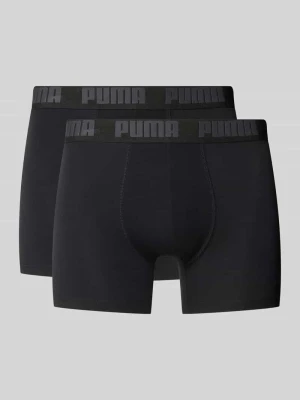 Bokserki o kroju slim fit z mieszanki bawełny w zestaw 2 szt. model 'EVERDAY' Puma czarny