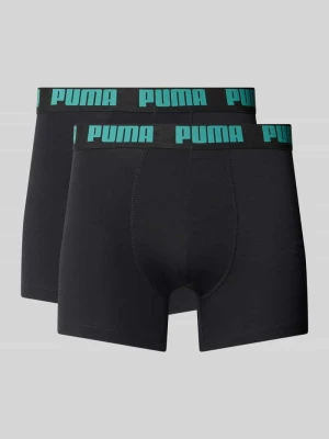 Bokserki o kroju slim fit z mieszanki bawełny w zestaw 2 szt. model 'EVERDAY' Puma Jasnoniebieski