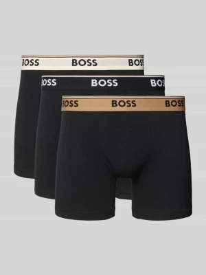 Bokserki o kroju slim fit z mieszanki bawełny w zestawie 3 szt. model 'POWER' Boss
