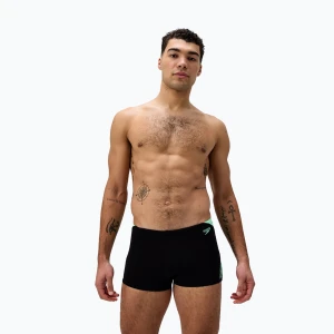 Bokserki pływackie męskie Speedo Hyper Boom Splice black/alfalfa green