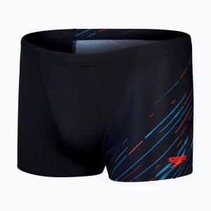 Bokserki pływackie męskie Speedo HyperBoom V-Cut Aquashort black/picton blue/siren red