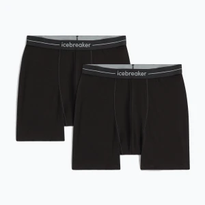Bokserki termoaktywne męskie icebreaker Merino 150 Anatomica Boxers 2 pary black