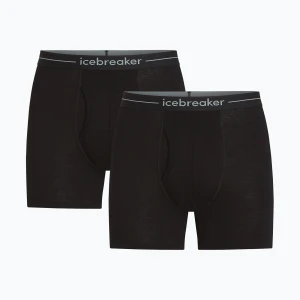 Bokserki termoaktywne męskie Icebreaker Merino 150 Anatomica Boxers wFly 2 Pack black