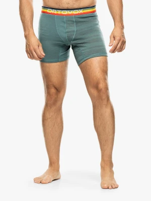 Bokserki termoaktywne męskie Ortovox 185 Rock N Wool Boxer - arctic grey