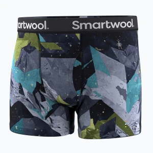 Bokserki termoaktywne męskie Smartwool Merino Print Boxer Brief Boxed blue sum sector