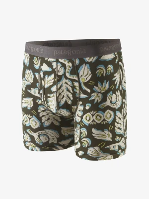 Bokserki termoaktywne Patagonia Essential Boxer Briefs 6 in - across ocean/pine needle green