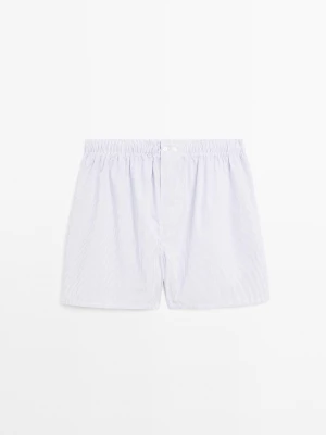 Bokserki W Podwójne Paski - Biały - - Massimo Dutti - Mężczyzna