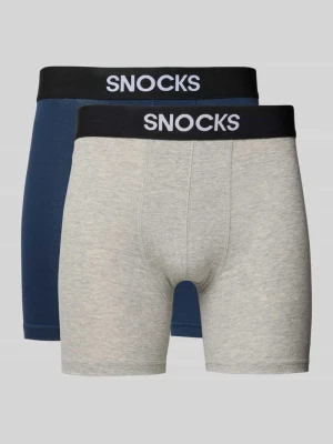 Bokserki z elastycznym pasem z logo Snocks