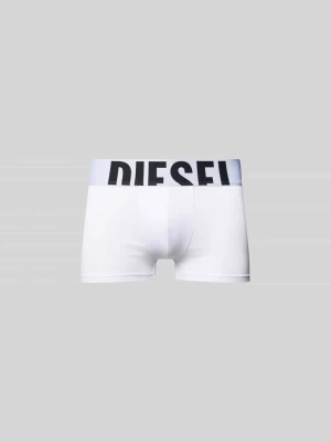 Bokserki z elastycznym paskiem z logo Diesel Czerwony