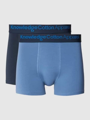 Bokserki z elastycznym paskiem z logo w zestawie 2 szt. Knowledge Cotton Apparel