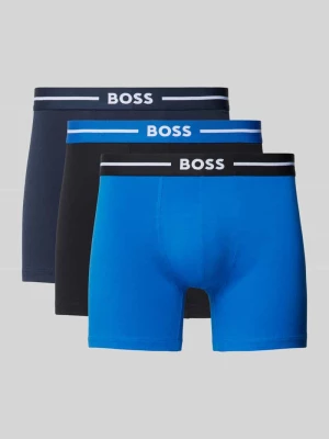 Bokserki z elastycznym paskiem z logo w zestawie 3 szt. Boss