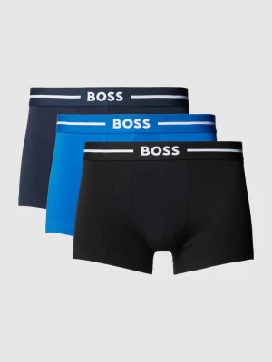 Bokserki z elastycznym paskiem z logo w zestawie 3 szt. model ‘Bold’ Boss