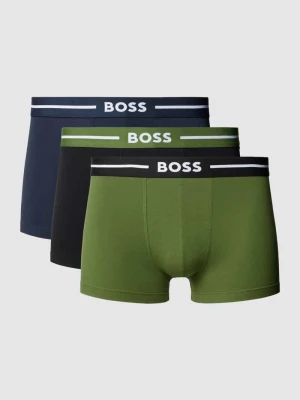 Bokserki z elastycznym paskiem z logo w zestawie 3 szt. model ‘Bold’ Boss