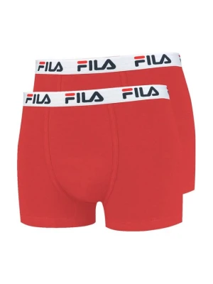 Bokserki z krótkimi nogawkami Fila czerwony