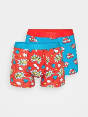 Bokserki z krótkimi nogawkami Happy Socks niebieski