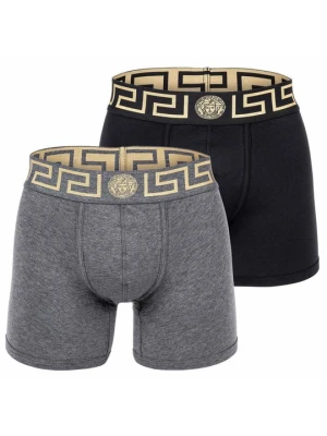 Bokserki z krótkimi nogawkami Versace czarny