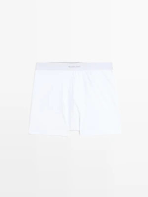 Bokserki Z Logo W Pasie - Biały - - Massimo Dutti - Male