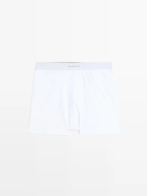 Bokserki Z Logo W Pasie - Biały - - Massimo Dutti - Mężczyzna