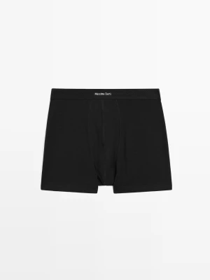 Bokserki Z Logo W Pasie - Czarny - - Massimo Dutti - Mężczyzna