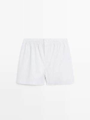 Bokserki Ze 100% Bawełny W Paski - Szary - - Massimo Dutti - Mężczyzna