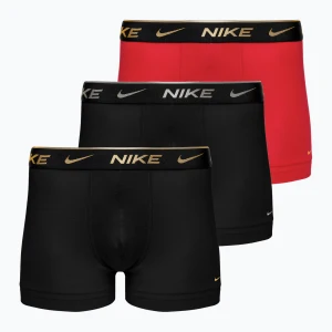 Bokserski męskie Nike Everyday Cotton Stretch Trunk 3 pary black silver/red gold/black gold