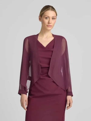 Bolerko o kroju regular fit w półprzezroczystym materiale Vera Mont Ciemnoczerwony