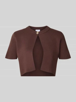 bolerko o kroju regular fit z zapięciem na 1 guzik Jake*s Ciemnobrązowy