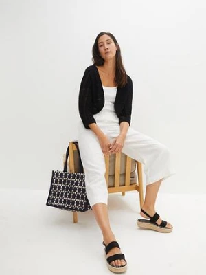 Bolerko w szydełkowy wzór, krótki rękaw bonprix