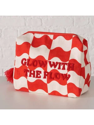 Boltze Kosmetyczka "Glow" w kolorze czerwono-białym - 22 x 16 x 10 cm rozmiar: onesize