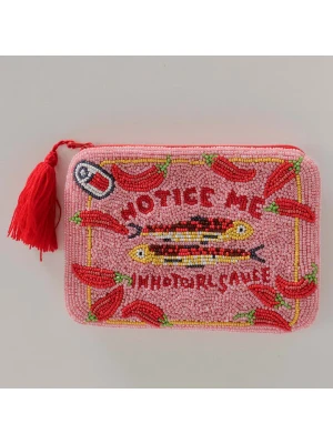 Boltze Kosmetyczka "Notice Me" w kolorze jasnoróżowo-czerwonym - 18 x 13 cm rozmiar: onesize