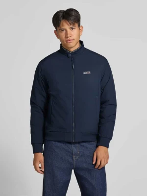 bomberka o kroju regular fit z logo model 'BROOKLYN' Jack&Jones Ciemnoniebieski