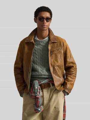 Bomberka o kroju regular fit z owczej skóry Polo Ralph Lauren