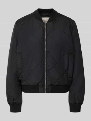 bomberka o kroju regular fit z prążkowanymi ściągaczami Tom Tailor Czarny