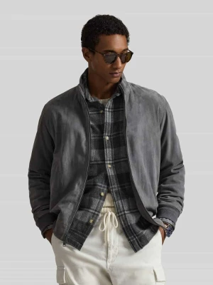 Bomberka o kroju regular fit ze skóry welurowej Polo Ralph Lauren