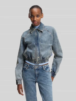 bomberka jeansowa o kroju relaxed fit z mieszanka bawełny Hugo Blue
