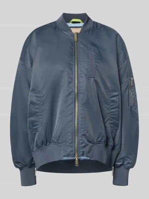 bomberka o kroju relaxed fit ze stójką model 'Ruby' MOS MOSH Ciemnoniebieski