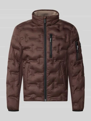 bomberka w kroju regular fit z odblaskowymi detalami Tom Tailor Ciemnobrązowy
